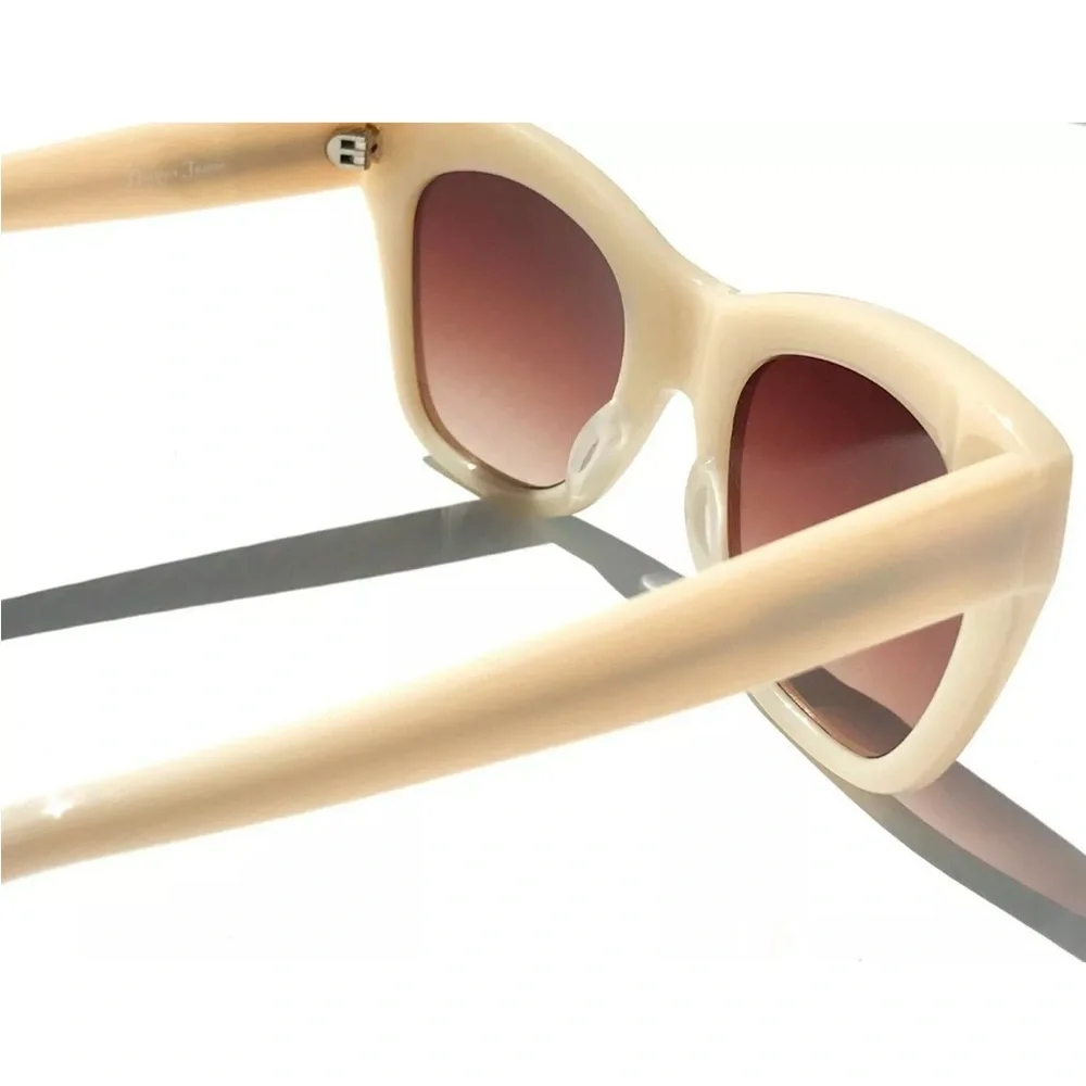 NEW Draper James ELOISE Ivory & Brown Designer Women's Sunglass SU 0032 91